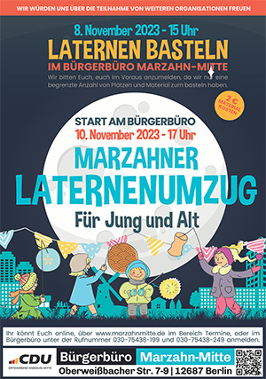 Plakat für Laternenumzug 2023 in A1
